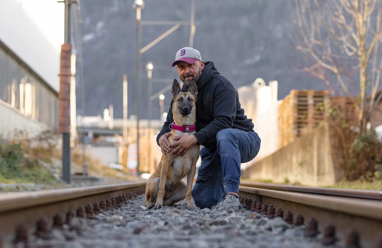 Marcel Cannon, Hauptausbilder von K9 Switzerland, mit seinem Malinois beim Training